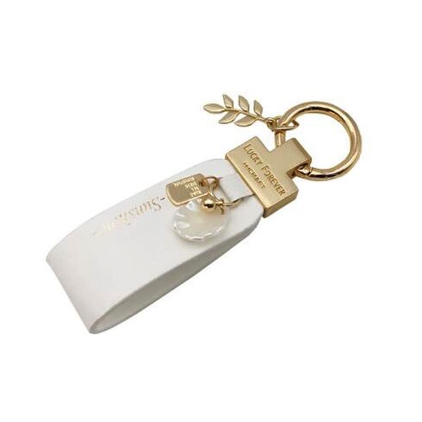 ARFUKA Keyring Shell and PU Leather Pendant Keychain Key Holder