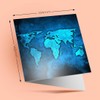 1 x Greeting Card World Map Earth Travel - Blank