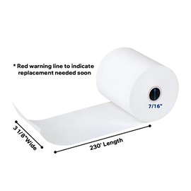 ASK WHOLESALE Premium 3-1/8" x 230' POS Paper Rolls, 2 Rolls/Pack, 12 Rolls/Case, Black Thermal Print, BPA-Free: Compatible with Most Cash Registers & POS Systems, Durable & Tear-Resistant