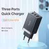 67W USB C Ladegerät GAN 5 3-Port Schnellladegerät PD Netzteil