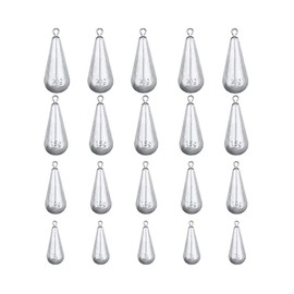 BDHI 20pcs Drop Shape Fishing Sinker 5g/10g/15g/20g for Saltwater/Freshwater Fishing Terminal Tackle Kit (H51-20)