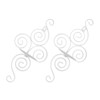 2 Sets Wall Candle Holder Foldable European Style Swirl Wrought