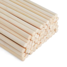 SOSMAR Pack of 70 Wooden Sticks for Crafts, Bamboo Sticks, Round, Diameter 6 mm x 30 cm, Long, Natural Wooden Stick, Craft Wood for Model Making, DIY Crafts and Decoration