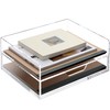 SANRUI 2-Tier Paper Letter Tray Organizer with Sliding Drawer,Stackable Desk