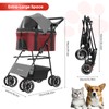 CHIHUAHUA 2-in-1 Foldable Pet Stroller with Canopy, 4 Wheels Pet