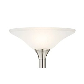 Artiva USA Hammer Glass(frosted) replacement Torchiere, Floor & Table Lamp Shade, 15"x15" x 4.72"H