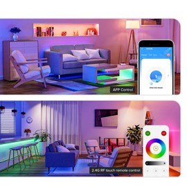 BTF-LIGHTING 4 Zones 2.4GHz RF Remote Control RB3 & SP630E Bluetooth Controllers Kit Support PWM FCOB COB SMD WS2811 WS2812B WS2814 WS2815 SK6812 IC etc. SPI RGB RGBW LED Strip DC5V DC12V DC24V