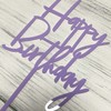 JIEEIN - Decoración para tarta de feliz cumpleaños, plástico morado,