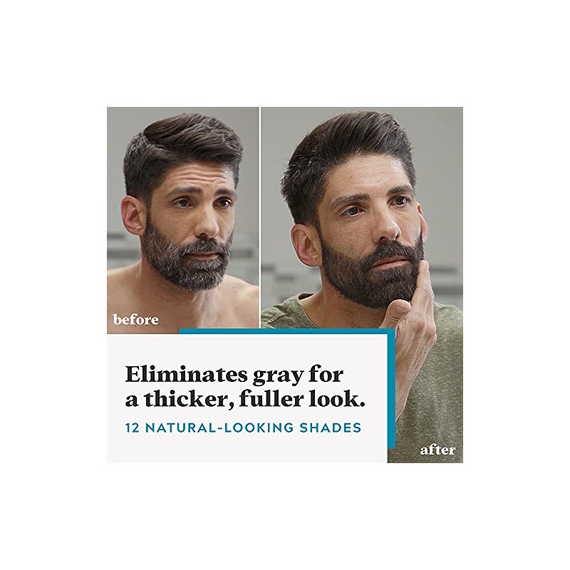 Just For Men Mustache & Beard Brush-In Color Gel, Light-Medium