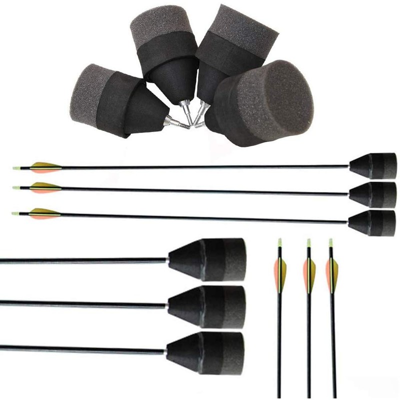 POFET 10pcs Sponge Foam Arrowheads Soft Safety Broadheads Tips for