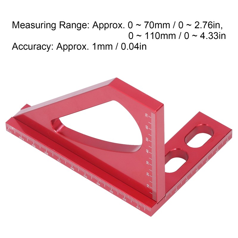 Layout Miter Gauge Aluminium Alloy 45 90 Degree Measuring Scribing