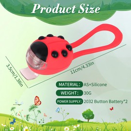 RoserRose Pack of 2 Children's Scooter Light, Light Balance Bike, Children's Bicycle Light, Light Children's Bike, Light LED Warning Light with Red and White for Children's Scooter, Hiking Stick or