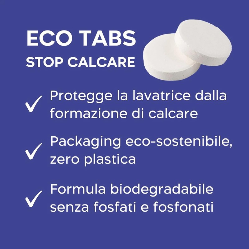 BIOLU Eco TABS – STOP-Limescale Additive – Ecological Anti-Limescale Plastic