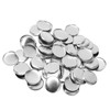 100 Sets Pin Back Button Parts Round Shape Metal Back