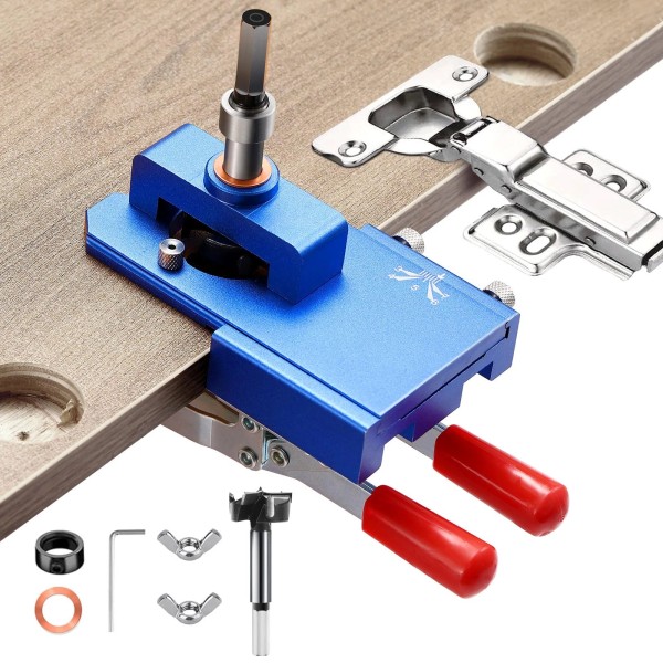 Adoles 35mm Concealed Door Hinge Jig， Accurate Locking Cabinet Hinge