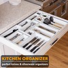 SpaceAid 14-Piece Bamboo Drawer Organizer Storage Boxes Set, Wood Tray