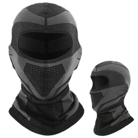 LYQQY Bicycle Winter Ski Mask, Ski Mask, Breathable and Stretchy, Windproof, Thermal Balaclava, Face Mask with Full Face Cover, Winter Ski Mask, Balaclava for Motorcycles, Skis, Bicycles, Black, black