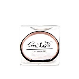 Lovedusts Bracelet Hair Tie Stainless Steel Grooved Cuff Bangle (Rose Gold)