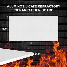SIMOND STORE Ceramic Fiber Insulation Board - 2300F - 1/2 Inch x 19.7 Inch x 39.4 Inch - Ceramic Fiber Thermal Insulation Board for Wood Stoves Fireplaces Furnaces Forges Kilns Pizza Ovens
