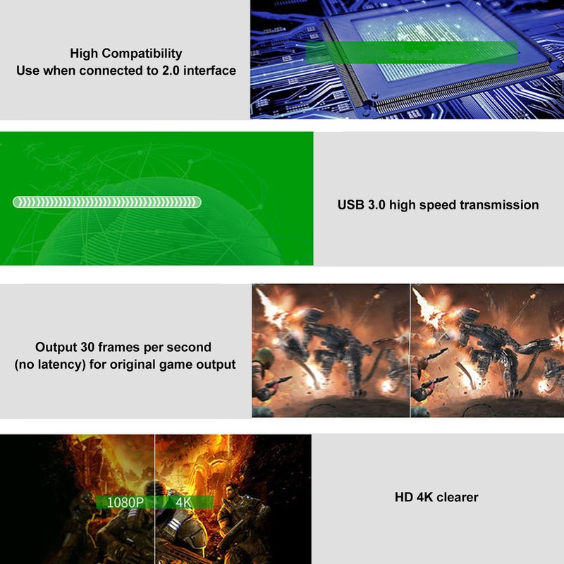 Video Acquisition Card 1080P 60FPS 4K 30 Hz USB 3.0
