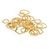 Hexagonal Knitting Stitch Markers Plating Process Fade Resistant Zinc Alloy