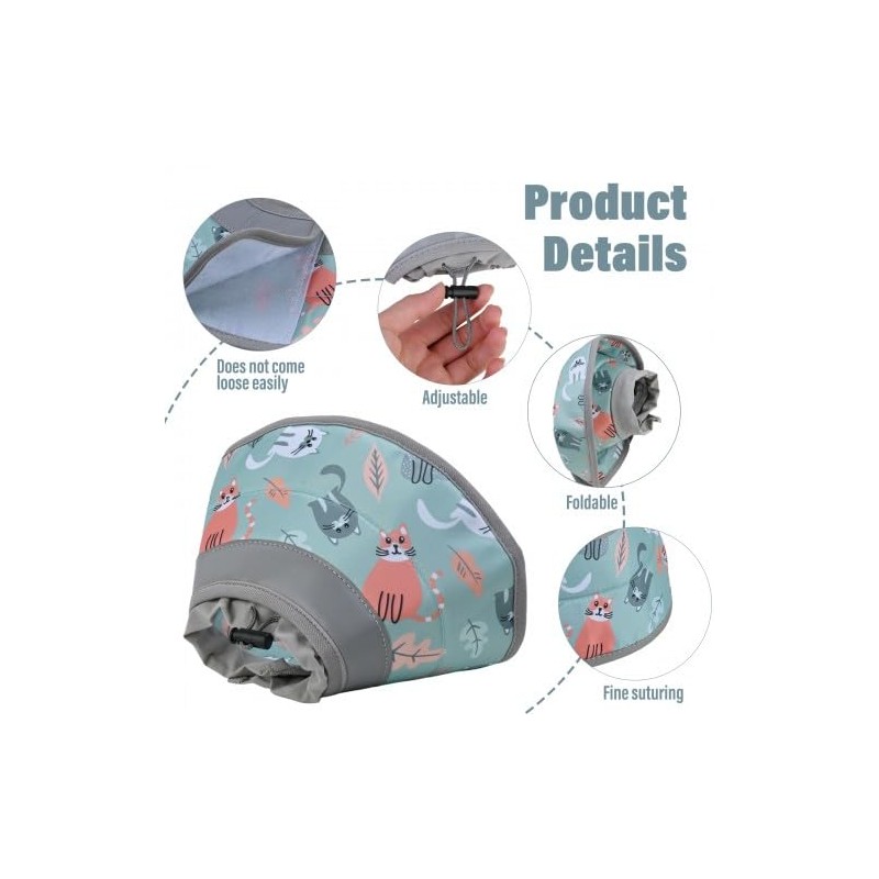 Soft Cat Cone Collar Adjustable, Cat Recovery Collar to Stop