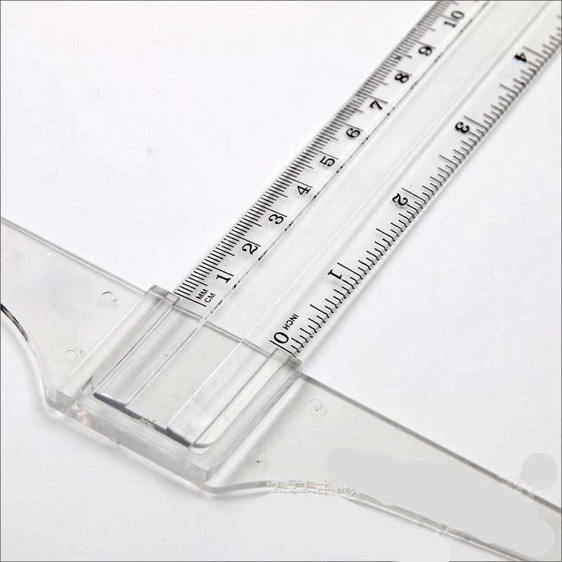 T-Shaped Square Ruler T-Square Plastic Transparent T Ruler for Drafting