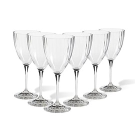 Casafina, Sensa collection, Glass Drinkware, Set of 6 Drinking Wine glasses, clear, 9 oz