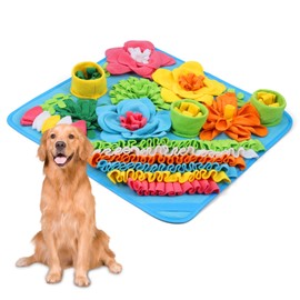 Ankilo Snuffle Mat for Dogs, Pet Treats Feeding Mat, Interactive Foraging Puzzle Blanket with Anti-Slip Botton, 20 x 20 in, Felt Wool Dog Feeding Mats for Slow Feed, Relieve Anxiety