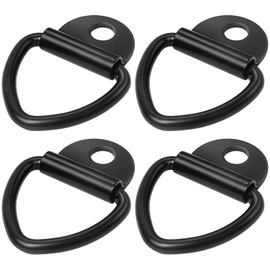 Greluma Pack of 4 Heavy Duty Steel V Ring Screws Lashing Rings for Truck, Trailer, Cargo, Warehouse, Boat