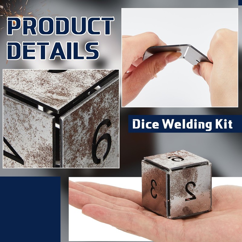 Therwen 9 Pieces Dice Welding Kit Welding Coupons DIY Welding