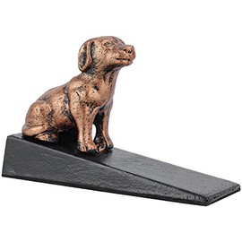 Earl Diamond - Topes de hierro fundido resistente para puerta de perro, diseño decorativo y bonito animal estatua de metal con cuña antideslizante para oficina en casa, comercial