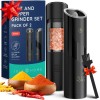 JULY HOME 2 Pack Gravity Electric Salt & Pepper Grinder