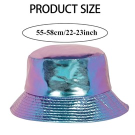 MUNSKT Trendy Waterproof Bucket Hat Reversible Women Rain Hats Double Side Fisherman Hats Wide Brim Bucket Hat Rain Cap Purple