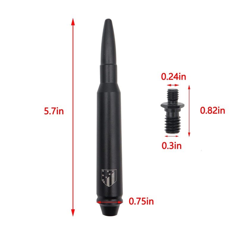 5.7 inch Black Antenna Mast for JEEP WRANGLER JK/JL 2007-2022