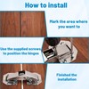 12-Piece No-Drill Slot Ball Bearing Door Hinges Set with 48