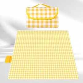 Aesthetic Small Car Camping & Beach Picnic Outdoor Mat Yellow Panel Green 200x200CM 2ea