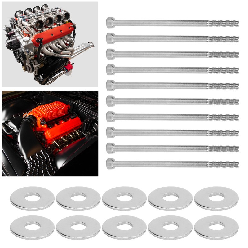 Intake Manifold Bolts Stainless Steel Corrosion Resistant Replacement for Chevy