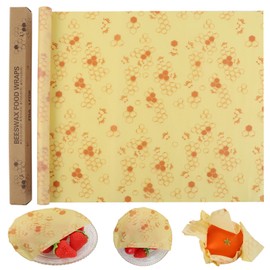 GmeDhc 1 Roll of Beeswax Cloths, Wax Paper for Food, Reusable Beeswax Cloths for Wrapping, Food, Cheese Bread, 100 x 33 cm