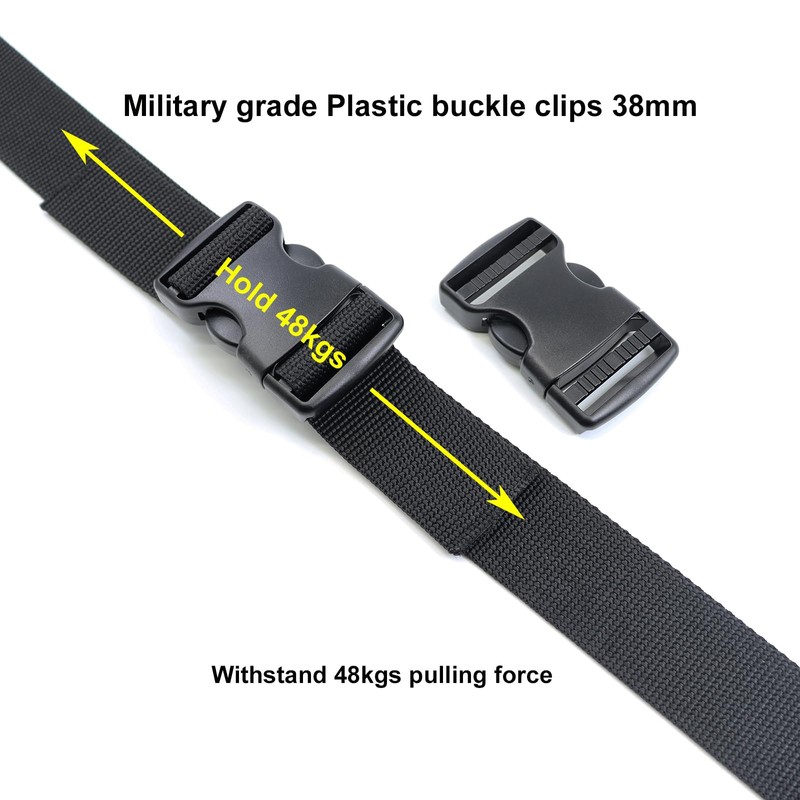 Side Release Buckles 38mm Heavy Duty Plastic Buckle Clips Snap