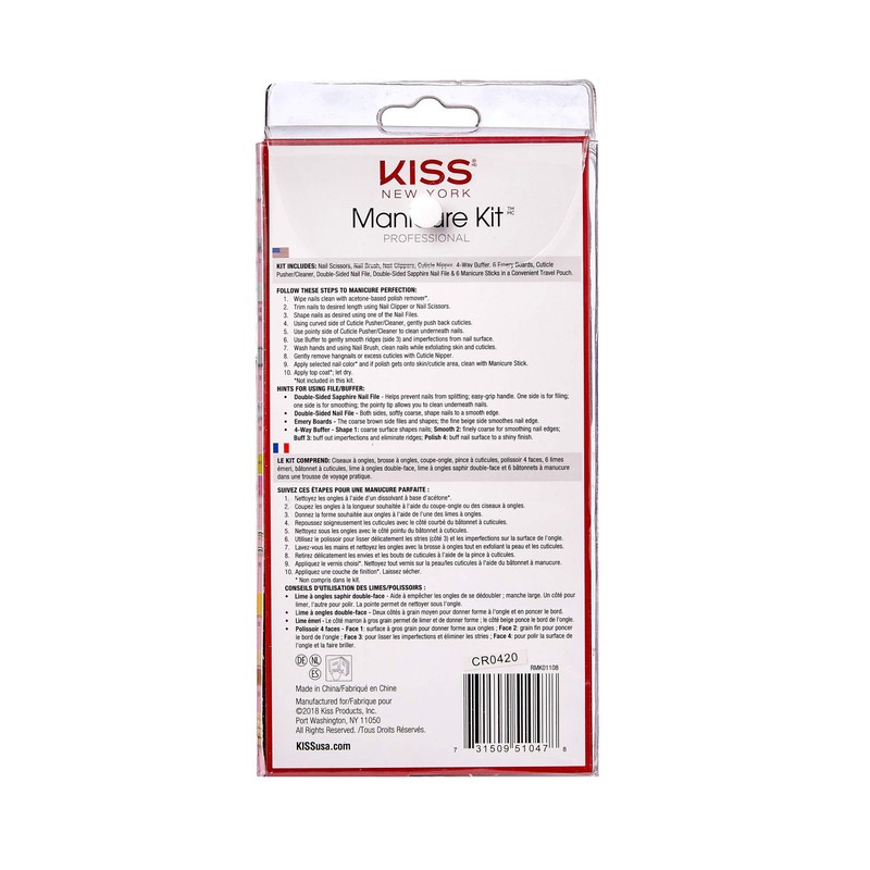 KISS Professional Manicure Kit 20 pieces RMK01