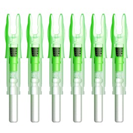 CosiComu GT Lighted Nocks for Arrows with .246 Inside Diameter Bolts with ON/Off Switch Light up Knocks Compound Bow LED Arrow Nocks for Hunting Shooting 6-Pack