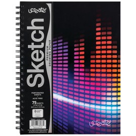 UCreate Fashion Poly Sketch Book, Sonic Vibes, 9" x 12", 1 Count