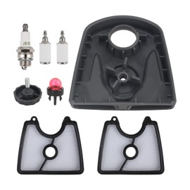 MOTOALL 545112101 Air Filter & Filter Cover for HUS 125BV 125BX 125BVX 28CC 170 MPH Leaf Blower with Fuel Filter Spark Plug Primer Bulb Kits