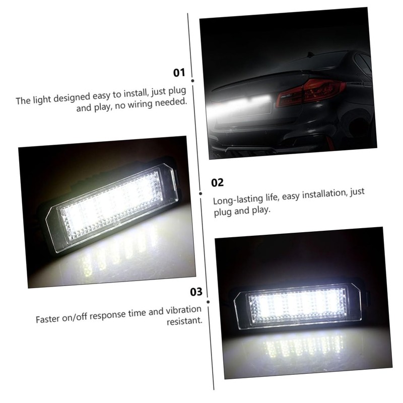ABOOFAN 2 Pcs LED License Plate Replacement Light Lamp with