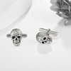 Skull Cufflinks for Men Sterling Silver Skull Cuff Links Skull