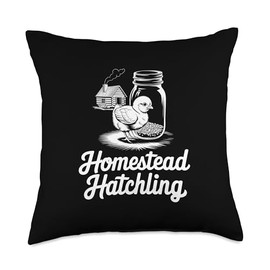 Adorable Baby Chicks in Homesteading Charming Throw Pillow