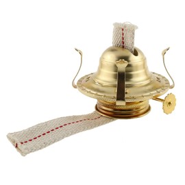 LUORNG Kerosene Oil Lamp Holder M Size Oil Lamp Burner Brass Plated with Wick