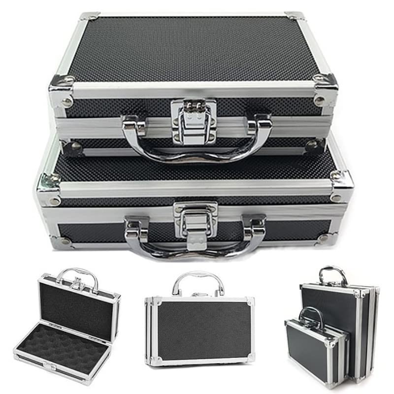 Aluminium Frame Tool Case with Padded Foam Travel Case(M 21.5x21.5x6.5cm)