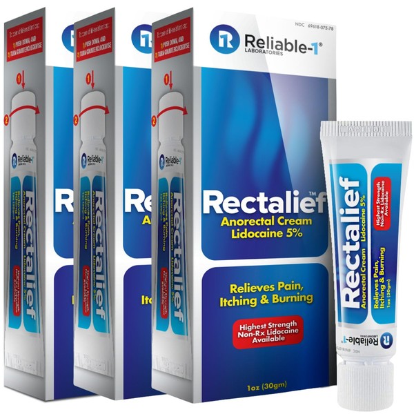 Reliable-1 Laboratories Rectalief Anorectal Cream (3-Pack)